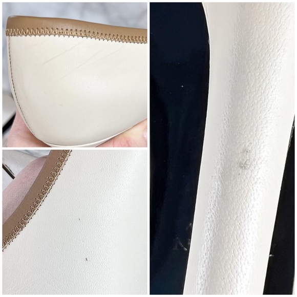 Lanvin Paris Ecru Leather D’Orsay Open Toe Stilettos - Picture 7 of 7